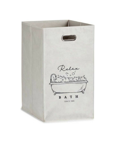 Multi-purpose basket Berilo Relax Bath White Cardboard 60 L 35 x 57 x 35 cm Foldable