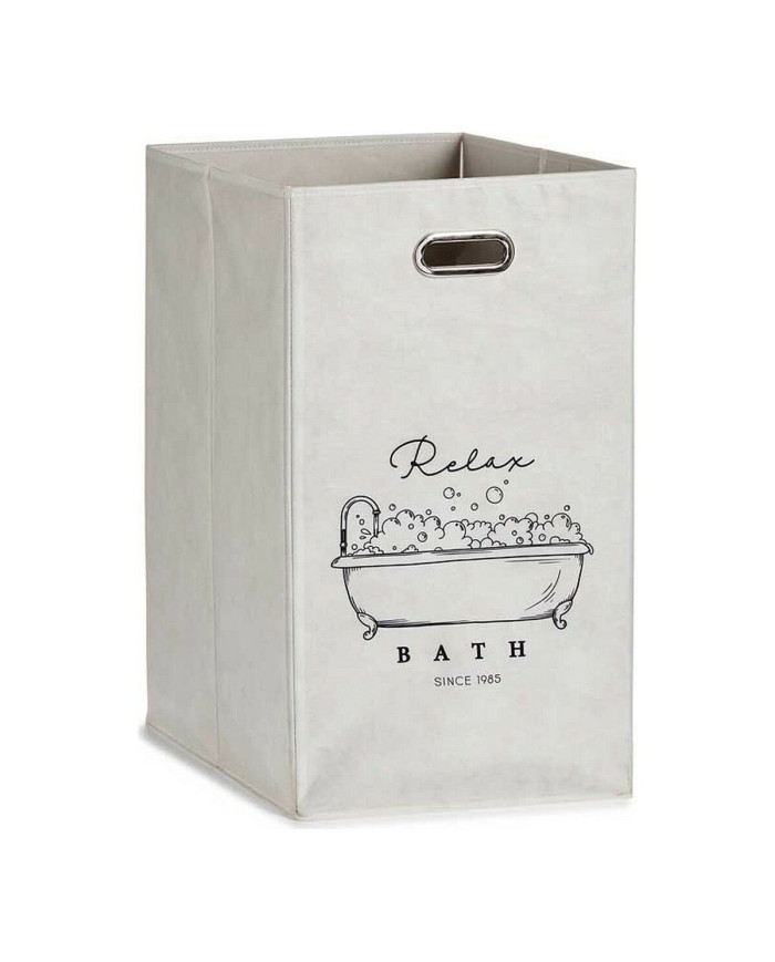 Multi-purpose basket Berilo Relax Bath White Cardboard 60 L 35 x 57 x 35 cm Foldable
