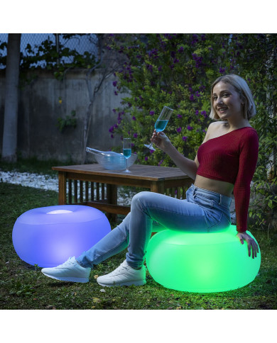 Inflatable Seat with Multicolour LED and Remote Control Pulight InnovaGoods