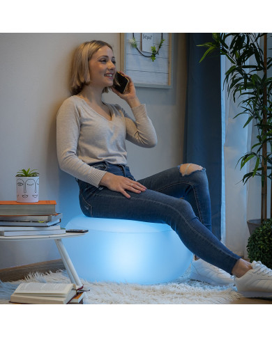 Inflatable Seat with Multicolour LED and Remote Control Pulight InnovaGoods