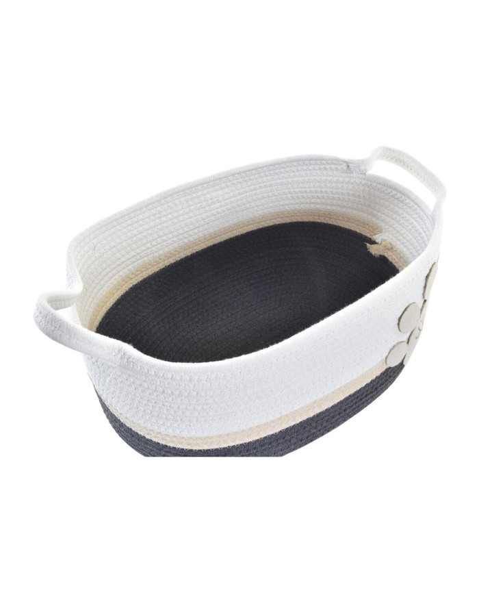 Basket set DKD Home Decor White Grey Cream 60 x 31 x 25 cm 3 Pieces