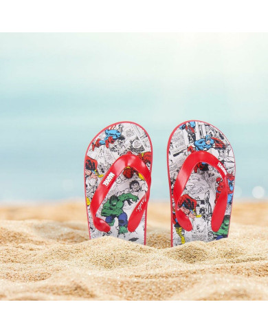 Flip Flops for Children Marvel Red Grey
