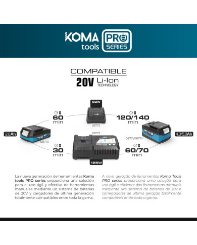 Blower Koma Tools Pro Series 20 V vacuum cleaner