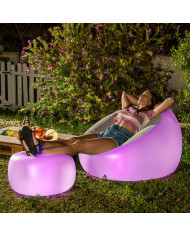 Inflatable Armchair with Multicoloured LED and Remote Control Chight InnovaGoods