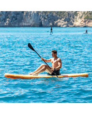 2-in-1 Inflatable Paddle Surf Board with Seat and Accessories Siros InnovaGoods Orange 10'5" 320 cm (Refurbished A)