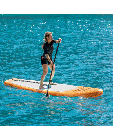 2-in-1 Inflatable Paddle Surf Board with Seat and Accessories Siros InnovaGoods Orange 10'5" 320 cm (Refurbished A)