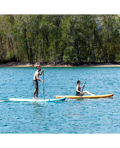 2-in-1 Inflatable Paddle Surf Board with Seat and Accessories Siros InnovaGoods Orange 10'5" 320 cm (Refurbished A)