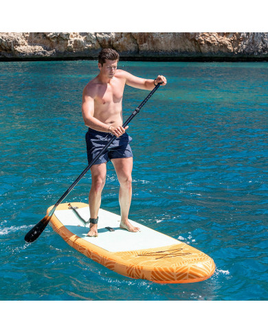 2-in-1 Inflatable Paddle Surf Board with Seat and Accessories Siros InnovaGoods Orange 10'5" 320 cm (Refurbished A)