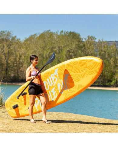 2-in-1 Inflatable Paddle Surf Board with Seat and Accessories Siros InnovaGoods Orange 10'5" 320 cm (Refurbished A)