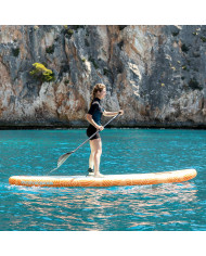 2-in-1 Inflatable Paddle Surf Board with Seat and Accessories Siros InnovaGoods Orange 10'5" 320 cm (Refurbished A)