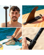 2-in-1 Inflatable Paddle Surf Board with Seat and Accessories Siros InnovaGoods Orange 10'5" 320 cm (Refurbished A)