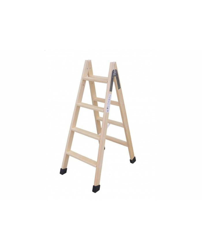 6-step folding ladder Plabell Wood 164 x 31/55 cm
