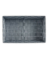Multi-purpose basket Kipit Grey Polyester Cloth Braiding 3,8 L (18 Units)