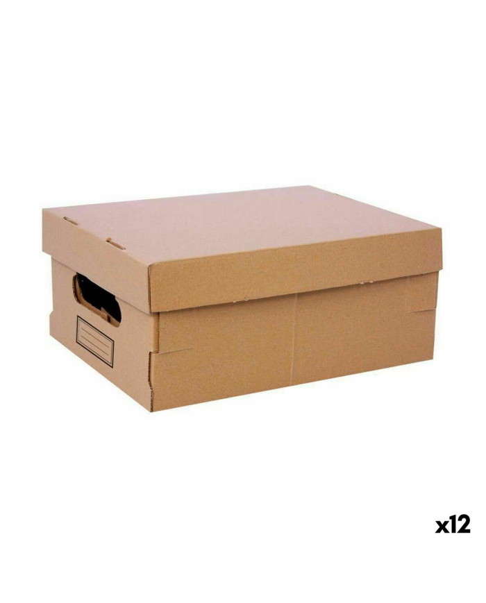 Storage Box with Lid Confortime Cardboard 30 x 22,5 x 12,5 cm (12 Units)
