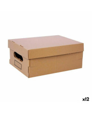 Storage Box with Lid Confortime Cardboard 30 x 22,5 x 12,5 cm (12 Units)