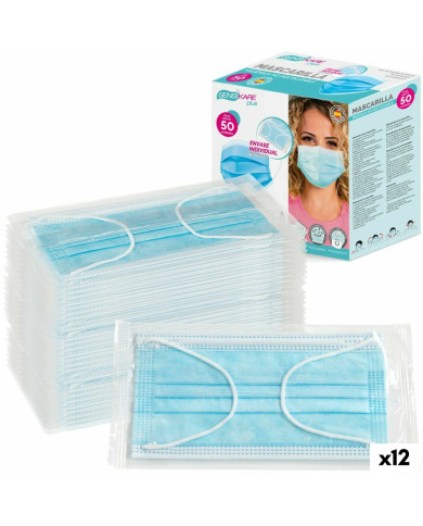 Box of hygienic masks SensiKare 50 Pieces (12 Units)