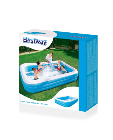 Inflatable Paddling Pool for Children Bestway Multicolour 305 x 183 x 56 cm