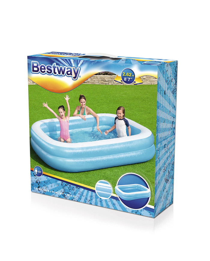 Inflatable Paddling Pool for Children Bestway Multicolour 262 x 175 x 51 cm