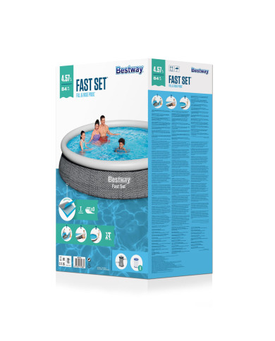 Inflatable pool Bestway Grey 9677 L 457 x 84 cm