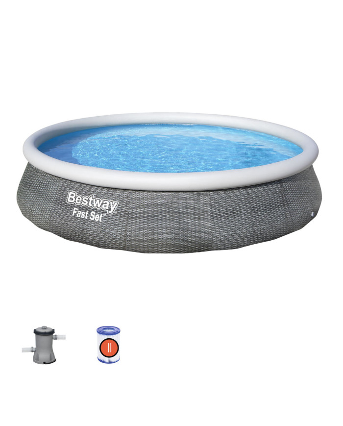 Inflatable pool Bestway Grey 7340 L 396 x 84 cm