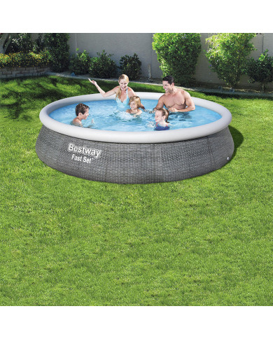 Inflatable pool Bestway Grey 7340 L 396 x 84 cm