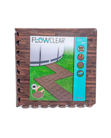 Floor protector for above-ground swimming pools Bestway 50 x 50 cm Wood