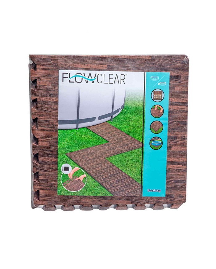 Floor protector for above-ground swimming pools Bestway 50 x 50 cm Wood