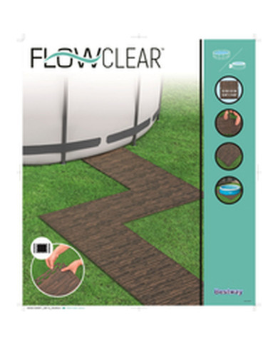 Floor protector for above-ground swimming pools Bestway 50 x 50 cm Wood
