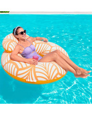Inflatable Pool Chair Bestway Deluxe 118 x 117 cm Orange