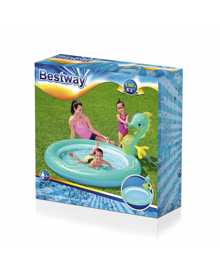 Inflatable Paddling Pool for Children Bestway Sea Horse 188 x 160 x 86 cm