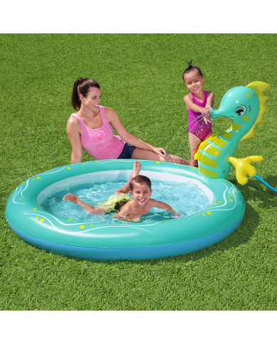 Inflatable Paddling Pool for Children Bestway Sea Horse 188 x 160 x 86 cm