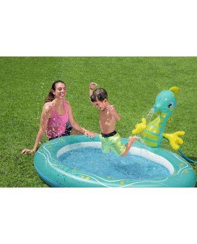 Inflatable Paddling Pool for Children Bestway Sea Horse 188 x 160 x 86 cm