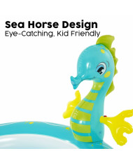 Inflatable Paddling Pool for Children Bestway Sea Horse 188 x 160 x 86 cm