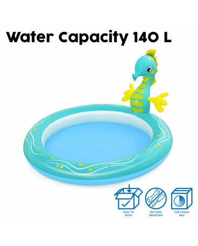 Inflatable Paddling Pool for Children Bestway Sea Horse 188 x 160 x 86 cm