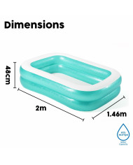 Inflatable Paddling Pool for Children Bestway Multicolour 201 x 150 x 51 cm