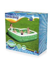 Inflatable Paddling Pool for Children Bestway Green Multicolour 231 x 231 x 51 cm