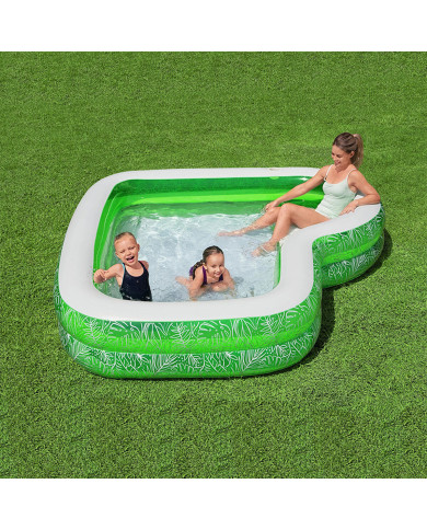 Inflatable Paddling Pool for Children Bestway Green Multicolour 231 x 231 x 51 cm