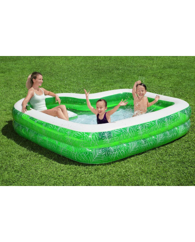 Inflatable Paddling Pool for Children Bestway Green Multicolour 231 x 231 x 51 cm