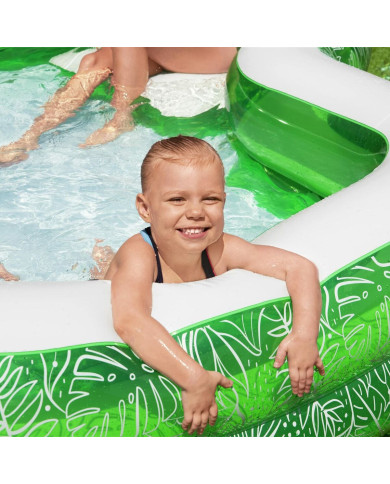 Inflatable Paddling Pool for Children Bestway Green Multicolour 231 x 231 x 51 cm