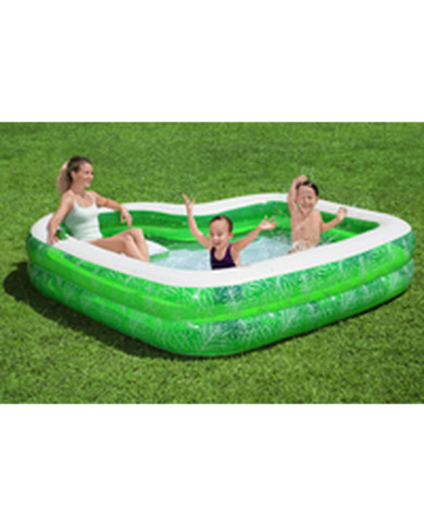 Inflatable Paddling Pool for Children Bestway Green Multicolour 231 x 231 x 51 cm