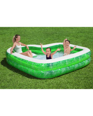 Inflatable Paddling Pool for Children Bestway Green Multicolour 231 x 231 x 51 cm