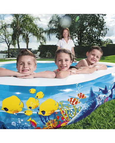 Inflatable Paddling Pool for Children Bestway Multicolour 262 x 157 x 46 cm
