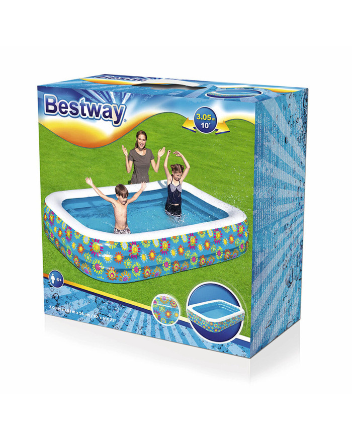 Inflatable Paddling Pool for Children Bestway Multicolour 305 x 183 x 56 cm Floral