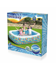 Inflatable Paddling Pool for Children Bestway Multicolour 305 x 183 x 56 cm Floral