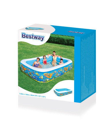 Inflatable Paddling Pool for Children Bestway Multicolour 305 x 183 x 56 cm Floral