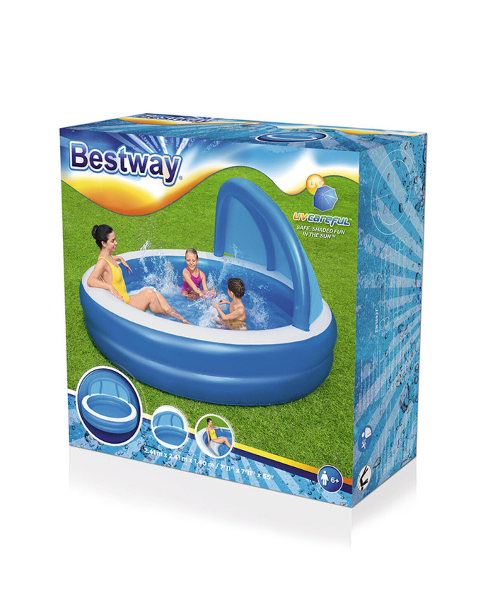 Inflatable Paddling Pool for Children Bestway Multicolour 241 x 241 x 140 cm