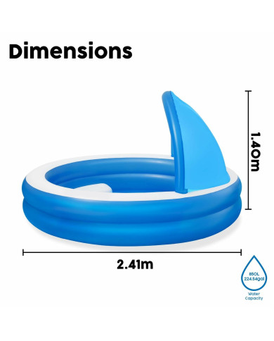 Inflatable Paddling Pool for Children Bestway Multicolour 241 x 241 x 140 cm