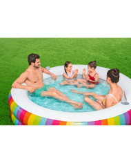 Inflatable Paddling Pool for Children Bestway Rainbow 206 x 206 x 51 cm