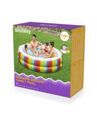Inflatable Paddling Pool for Children Bestway Rainbow 206 x 206 x 51 cm