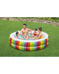 Inflatable Paddling Pool for Children Bestway Rainbow 206 x 206 x 51 cm